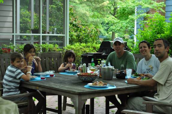 Almoço em família, em Princeton Junction, em New Jersey - EUA